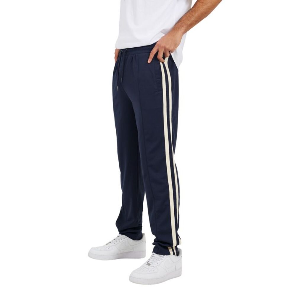 Brave Soul Mens Side Stripe Wide Leg Sweatpants / Navy